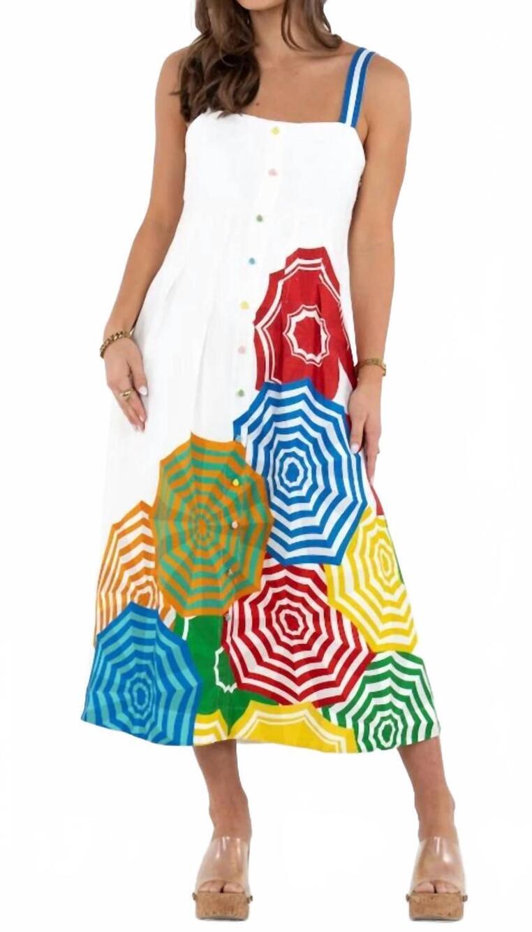 NEW EMILY MCCARTHY the constance midi dress in beach club